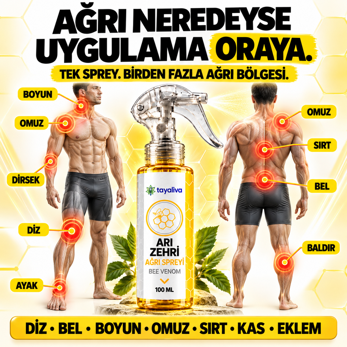 Tayaliva Arı Zehri Aktif Ağrı Spreyi 100ML